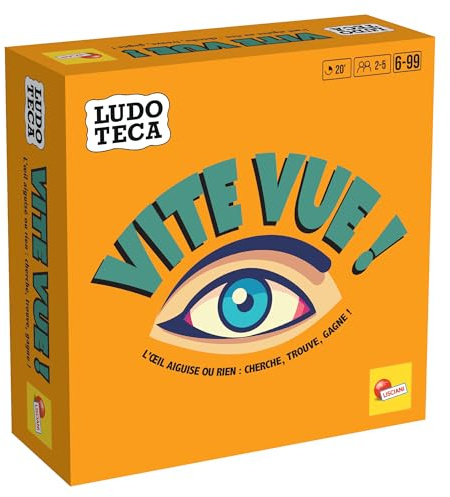 Lisciani – Ludoteca Vite Vue – Beobachtungsspiel und Schnelligkeit für Kinder ab 6 Jahren – Gesellschaftsspiel für Familie – visuelle Atmosphäre und Konzentration – 167 illustrierte Fliesen – 2 bis 5