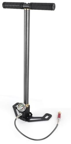 HaloVerde Hochdruck-Luftpumpe, 3-stufige Handpumpe aus Wolframstahl für PCP-Luftpistolen, Tauchen und Reifenbefüllung bis zu 4500 psi