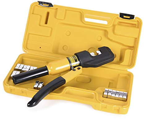 HYCLAT 10 Tonnen hydraulische Drahtbatterie-Kabelschuhe Crimpzange mit 9 Paar Schneideisen