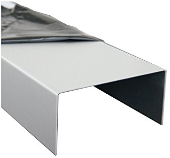 2000mm Aluminium U-Profil 20x40x20mm Kantenprofil aus 1 mm Aluminium silber natur eloxiert Abdeckprofi