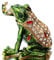 Walzer & F Kiss Pearl Frosch Schmuckkästchen Scharnier handgemaltes Tier Figur Sammlerstück Ring Halter