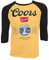 Coors Bankett-Bier Schwarz und Gold 3/4 HülseRaglan Hemd Großes