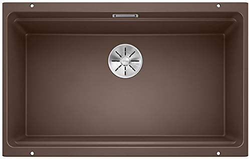 BLANCO ETAGON 700-U | Granitspüle aus SILGRANIT cafe | Einbauart: Unterbau | für 80 cm breite Unterschränke | Durchdachtes Systemkonzept mit vielseitig verwendbaren ETAGON-Schienen