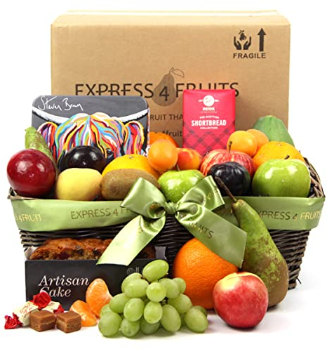 Highlands Fruit Basket - Fruit Gift Baskets and Gift Hampers with Next Day UK delivery with Personal Message attached