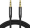 VENTION Cable de audio auxiliar de 3,5 mm Jack macho a macho cable auxiliar estéreo trenzado de algodón externo para estéreos de coche, smartphone, altavoz, auriculares (3 m)