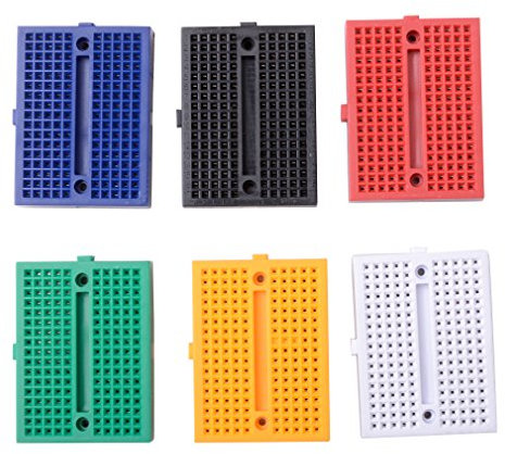ButDillon 6pcs 170 Points Mini Breadboard Planche à Pain sans Soudure pour Arduino Proto Shield Raspberry Pi Multicolore