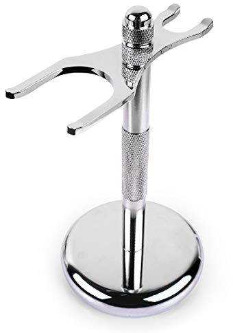 Support chromé pour rasoir et blaireau - Compatible avec tous vos accessoires de rasage