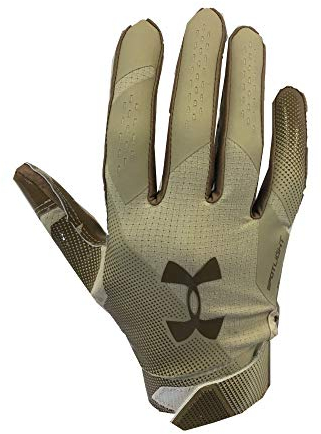 Under Armour New Mens Spotlight Receiver Football Gloves Tan/Brown Size XL