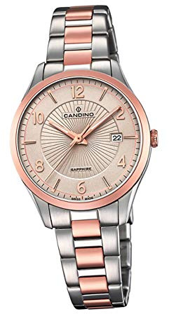 Candino Armbanduhr Damen C4610/2 Elegant Analog Edelstahl Uhr roségold D2UC4610/2 EIN Geschenk zu Weihnachten, Geburtstag, Valentinstag für die Frau