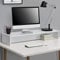 [en.casa] Monitorregal 100x27x15cm Weiß Monitor-Erhöhung Monitorständer Bildschirm-Ständer