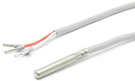 Kabel Temperaturfühler Kabellänge 5 m, Schutzrohr Ø 6 mm, 4 Leiter Pt100