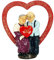 Aoneky Statue Figurstatue mit Love, Eltern Geburtstagsgeschenk, für Freund & Familie, Festgeschenk & Geburtstag & Geschenk, Dekoration für Auto und Hause Herz 60.