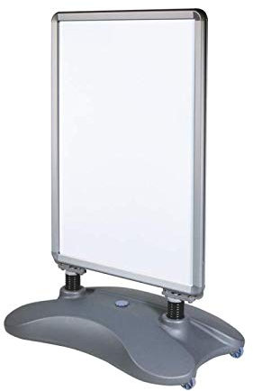 Heavy Duty Silver Pavement Sign Waterbase A-Board, Outdoor Poster Display Stand (A1)
