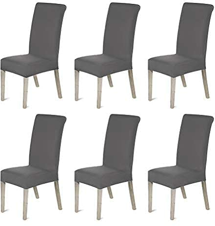 Stuhlhussen 6er Set Stretch Stuhlhussen,Universal Abnehmbare waschbarer stuhlbezug,stuhlhussen hochlehner für Esszimmerstühle Restaurant,Hotel,Esszimmer,Bankett,Hochzeit,Party,Deko