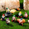 Jetec 7 Stücke Gartenzwerge Zwerg Harz Statuen Miniatur Feen Garten Mini Statue für Tisch und Dekoration für Feiertagsfest Gartendekoration Zubehör