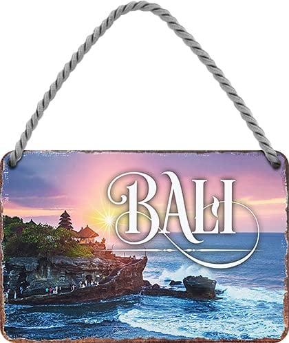 schilderkreis24 „Bali“ – Blechschild 18 x 12 cm im tropischen Flair