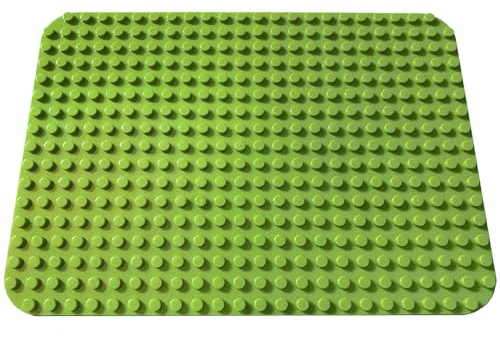 APOSTROPHE Games Building Block Base Plates Age 3+ for Large Blocks 38.1 cm x 26.7 cm Light Green Baseplate, Compatible with Leading Brands, (1x Light Green)
