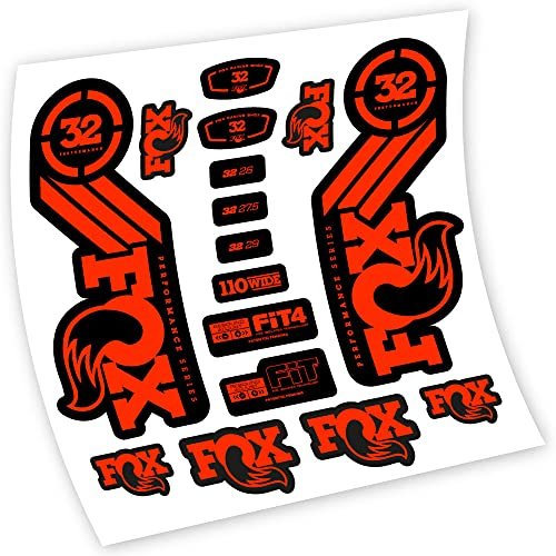 Fox 32 Performance 2016 Aufkleber aus Vinyl, selbstklebend, Gabel (Orange Neon)