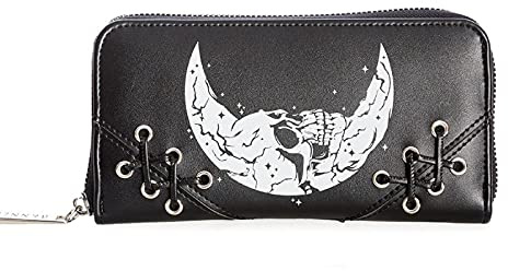 Banned Alternative Gotisch Chanters Totenkopf Mond Kunstleder Geldbörse