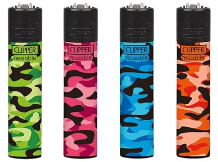 Clipper Classic Large Original Feuerzeug Feuerzeuge New Sommer Summer 2022 Inkl. Gratis Dhobia Clipper (Camouflage)