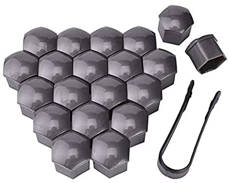 20 Piezas Coche Tuerca de La Rueda Caps para Fo-rd Focus, Auto Cubo Tornillo de Cubierta Borde de Tuerca Antirrobo ProteccióN Exterior Llantas Accesorios