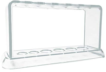 Transparente Kunststoff Reagenzrohr Rack 6 Löcher Halter Labor Reagenzrohr Unterstützung Schule Regal Labor Supply Ausrüstung 16,7 x 8 x 3 Cm