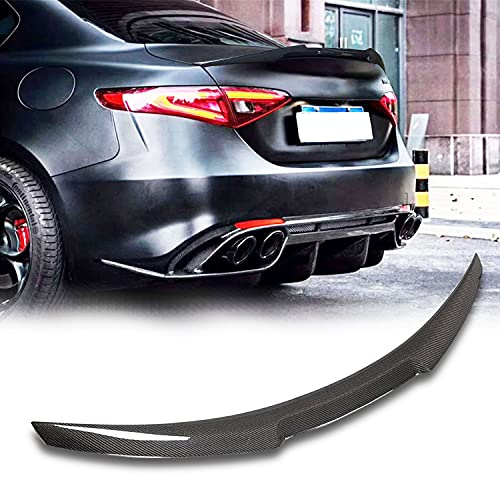 Yucss Heckspoiler Aus Echtem Kohlefaser Für Alfa Romeo Giulia Quadrifoglio Limousine 2015–2022. Factory Outlet Heckspoilerlippe Aus Kohlefaser