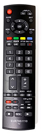 VINABTY EUR7651110 Replacement Remote Compatible with Panasonic Plasma Viera TV TH-37PV7P/F TH-37PX7E TH-37PX8E TH-37PX8EA TH-37PX8ESA TH-37PXE/B TH-42PV7F/S TH-42PV7P/F TH-42PV8P TH-42PX60