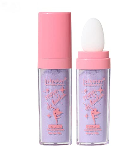 GL-Turelifes Highlighter Stick Puff Fairy Stick Highlighter Powder Glitter Loose Powder Brush Stick Contouring Powder Shimming Powder Tiktok Make-up (P06 Romantisches Lila)