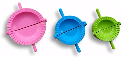 WARESHARK 3pc Coloured Dumpling Mould Pasty Pastry Press Dough Dimsum Maker Set Empanada Calzone