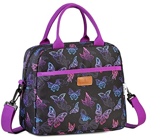 VX VONXURY Lunch Bag for Kids, Cute Lunch Box Bag Insulated Thermal Lunch Tote Bag for Boys Girls with Removable Shoulder Strap