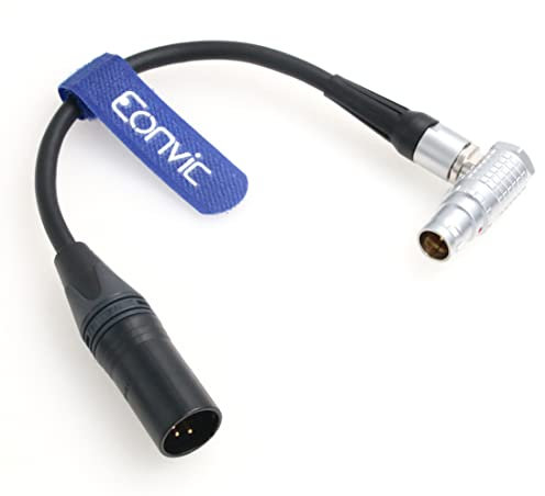Eonvic Cable de alimentación para Arri Alexa Mini placa de batería 2B de 6 pines macho a XLR macho de 4 pines (ángulo derecho)