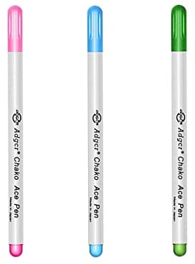 3 Stück Trickmarker 3 Farbe Wasserlösliche Stifte Stoff Markierstifte Nähen Selbstlöschend Stift für Schneider Nähen Quilten Lederhandwerk - Rot, Grün, Blau