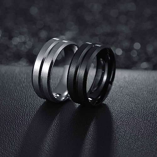Magnetfeldtherapie Ringe, Detox Lymphat Ringe, Mode Magnetisches Therapie-Ring Für Frauen und Männer, Elegantes Gewichtsverlust Ring, Lymphdrainage Magnetring (7, Schwarz)