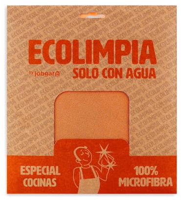 10XDIEZ Paño bayeta ecolimpia Especial Cocina (Naranja - 1 Unidad - Especial Cocina)