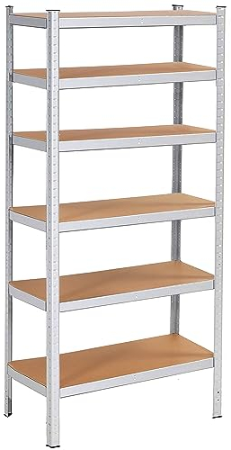 SPRINGOS Metallregal Garagenregal Kellerregal 110 x 225 x 50 cm 6 Ablagen
