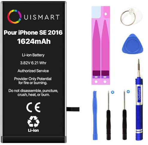 OuiSmart® Batterie pour IPHONE SE 2016 Interne Neuve DE Remplacement avec ADHÉSIF ET Outils