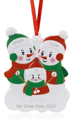 Kaululu Décoration Noel Personnalisé avec Noms et Texte Accrochez des décorations de Noël en résine pour la Maison,la Porte 2024 Pendentif en Sapin de Noël Cadeaux de Noël Cadeaux du Nouvel an