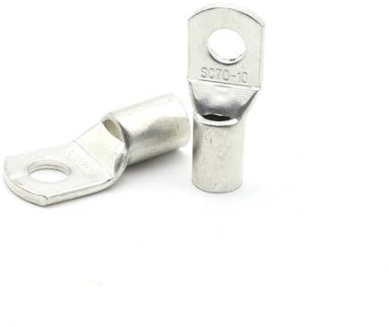 LVTFCO 5/10PCS SC10 SC16 SC25 SC35 SC50 SC70 SC95 Terminal 10-95 MM² Cable Lugs Wire Connector Electrical Solder Lug 10-3/0 AWG (Color : SC25-12, Size : 10PCS)