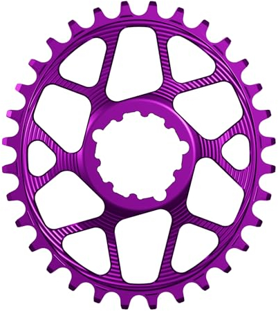 Works Components - Plato ancho estrecho - Para adaptarse a SRAM 3 mm Boost offset - 32T ovalado (morado)