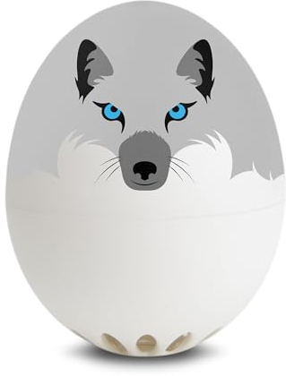 Wolf BeepEgg – Minuteur d'œufs pour faire bouillir les œufs – Cuiseur à œufs musicaux pour œufs doux, moyens et durs – Qualité alimentaire – Minuteur flottant pour œufs chantants – Cuiseur à œufs pour