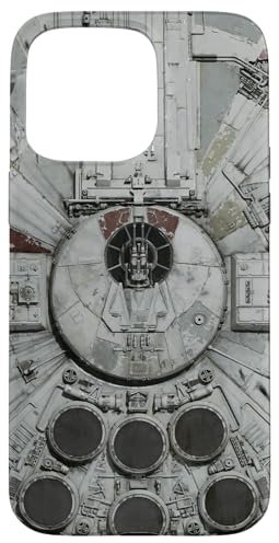 iPhone 15 Pro Max Star Wars Millennium Falcon Close Up Gray Case