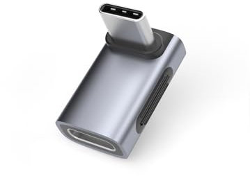 Hagibis Adaptador USB C de 240 W 40 Gbps 8K, Adaptador USB-C Macho a USB-C Hembra, Conector USB 4 para Thunderbolt 4/3, ROG Ally, Steam Deck, Switch, Dock, Mac, Tablet, iPhone 15 Pro MAX (Tipo L)