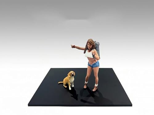 AMERICAN DIORAMA 1/18 18705 Hitch & Dog Figur Set Diecast Modellauto