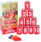 Relaxdays Can Alley, for Kids, Garden Toss Game, 10 Tins & 3 Bean Bags, for Birthday Parties, Throwing, Active, Red, Iron, 9.5 x 8 x 12 cm