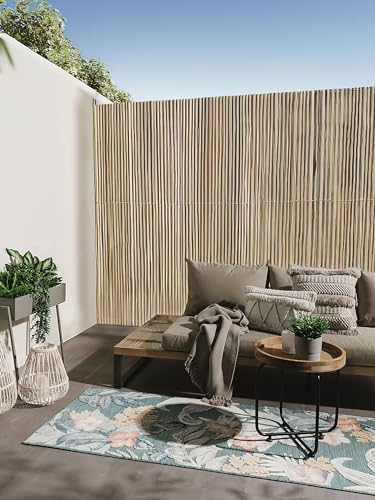 benuta Basic In- & Outdoor Teppich Flora - Mehrfarbig 80x250 cm - Florales Design - Wetterfest & UV-beständig - Für Balkon, Terrasse, Garten - Küchenteppich & Wohnzimmerteppich - Pflegeleicht Robust