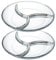 GBACHOOSE Lot de 2 Assiette Compartiment Adulte 25 cm, Assiette Compartiment Verre, Assiette Reequilibrage Alimentaire Adulte, Assiette Regime, Service Assiette pour Four à Micro-ondes, Lave-vaisselle