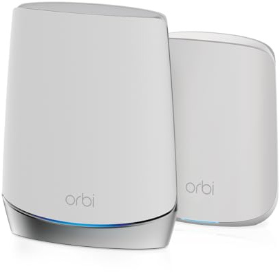 NETGEAR Orbi Whole Home Mesh WiFi 6 System (RBK652S) - Router + 1 Satellite Extender - Security Features - Coverage up to 3500 m², 40 Devices - AX3000 (up to 3Gbps)