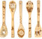 SoeUyd 5 StüCk Funny Harry Bambus-HolzlöFfel, HolzlöFfel Set,Mama Geschenk, Aus Hochwertigem Bambus, Geeignet FüR Einweihungen, Hochzeit, Thanksgiving, Weihnachten FüR Familie Und Freunde