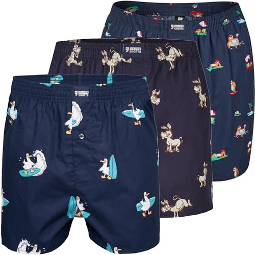 Happy Shorts X Herren Boxershorts, Boxer und Shorts mit Suspense, Farbe:Design 18, Grösse:L